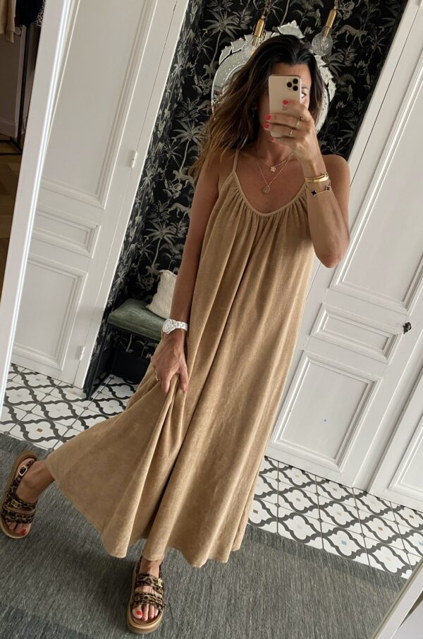 robe éponge écru