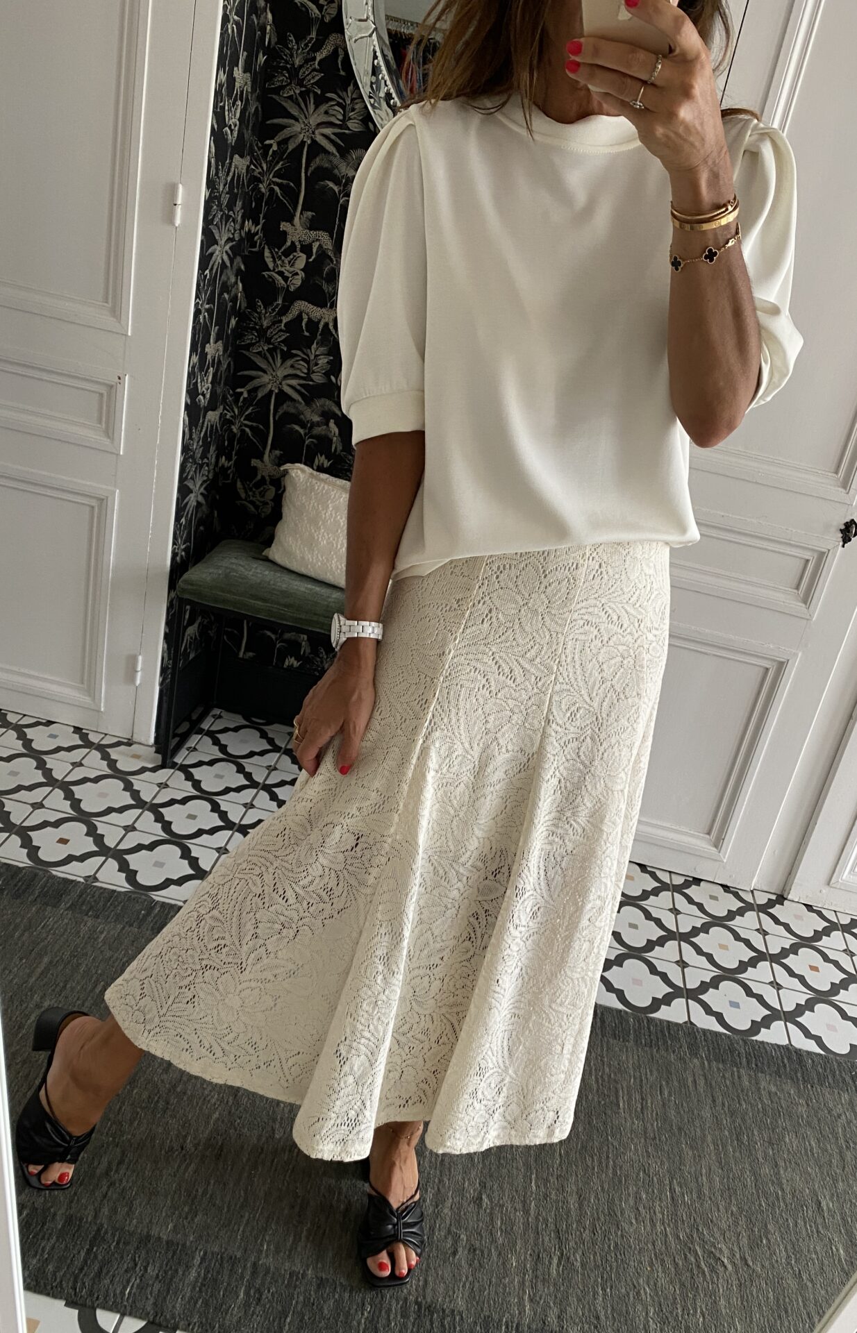 robe éponge écru
