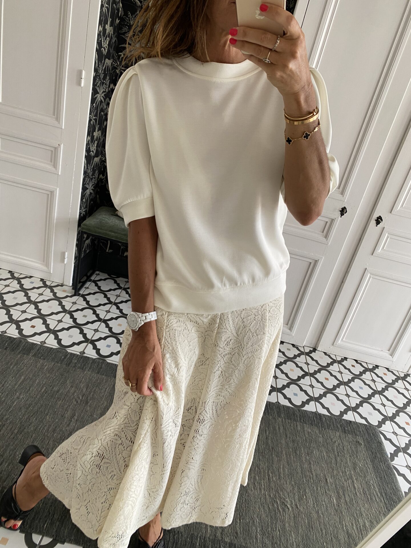 robe éponge écru