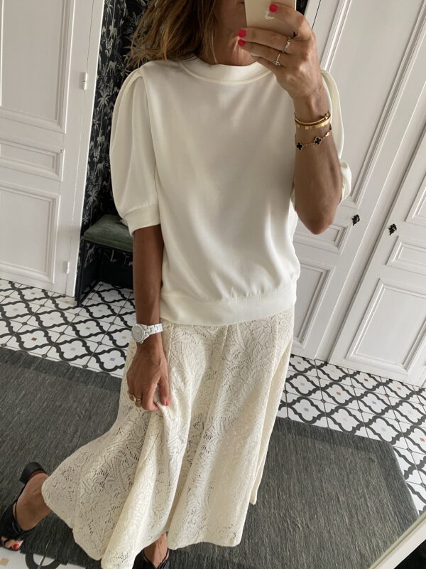 robe éponge écru