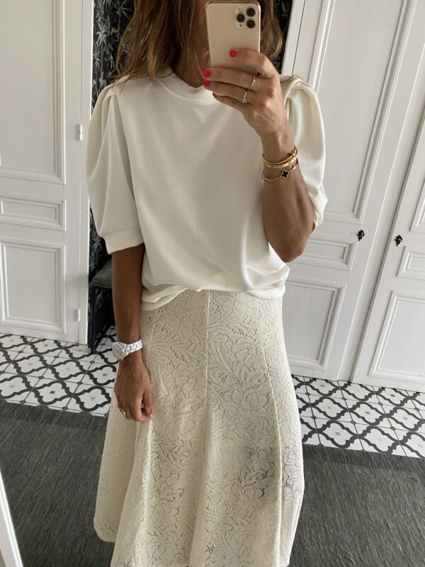 robe éponge écru