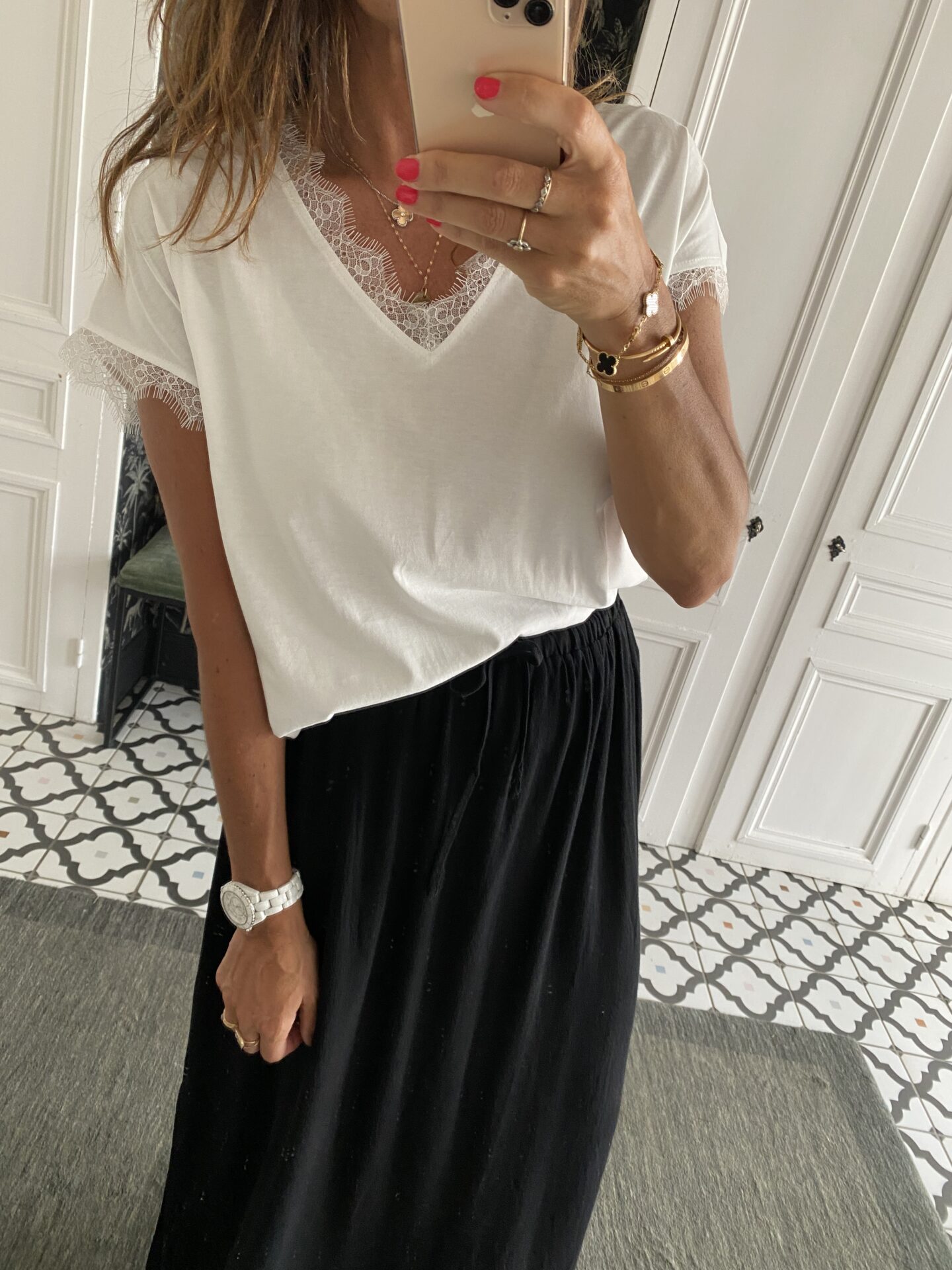 robe éponge écru