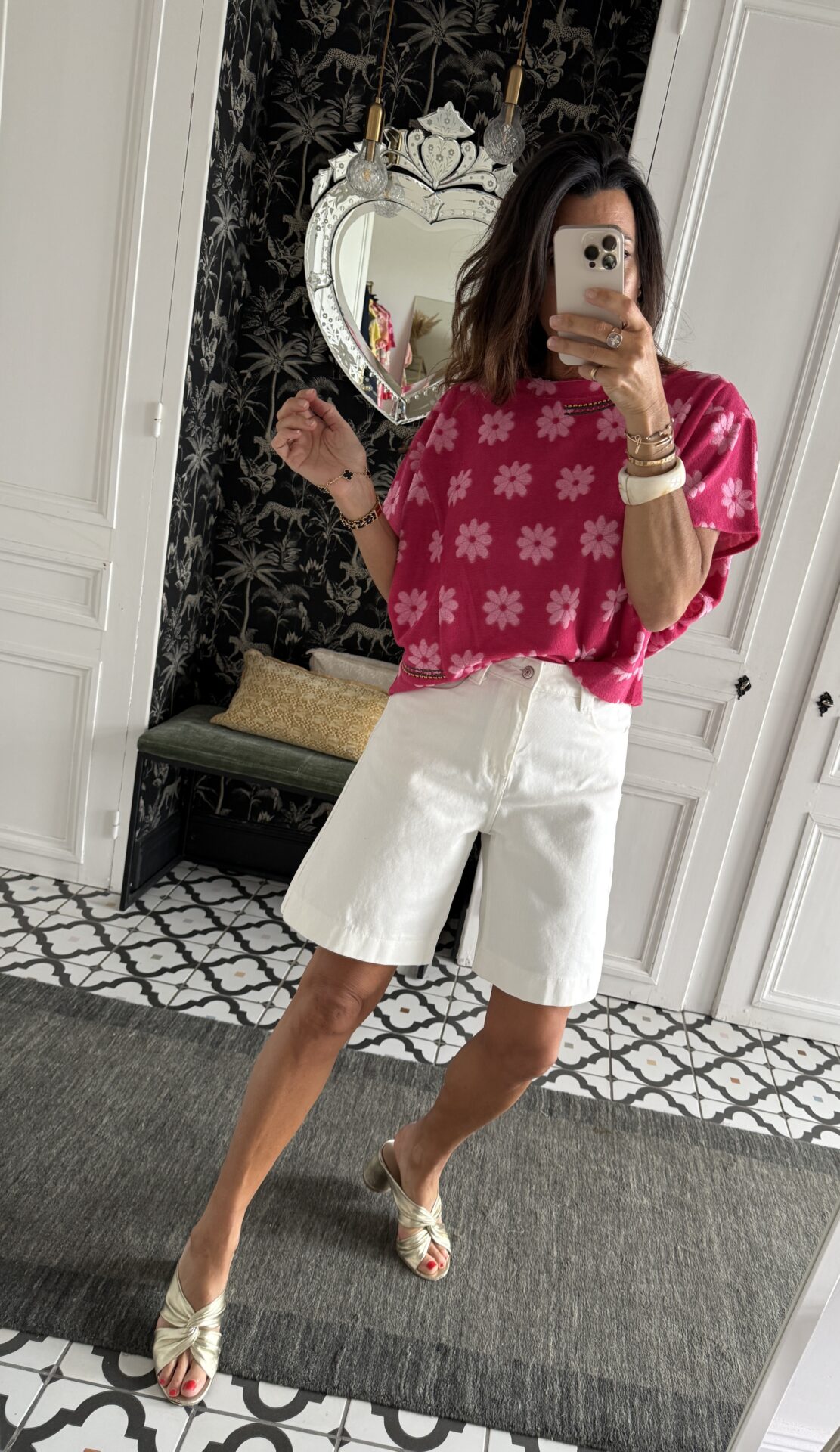 bermudas jeans blanc