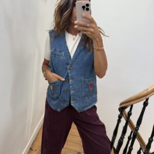 blouse johanna voile de coton fleurie prune