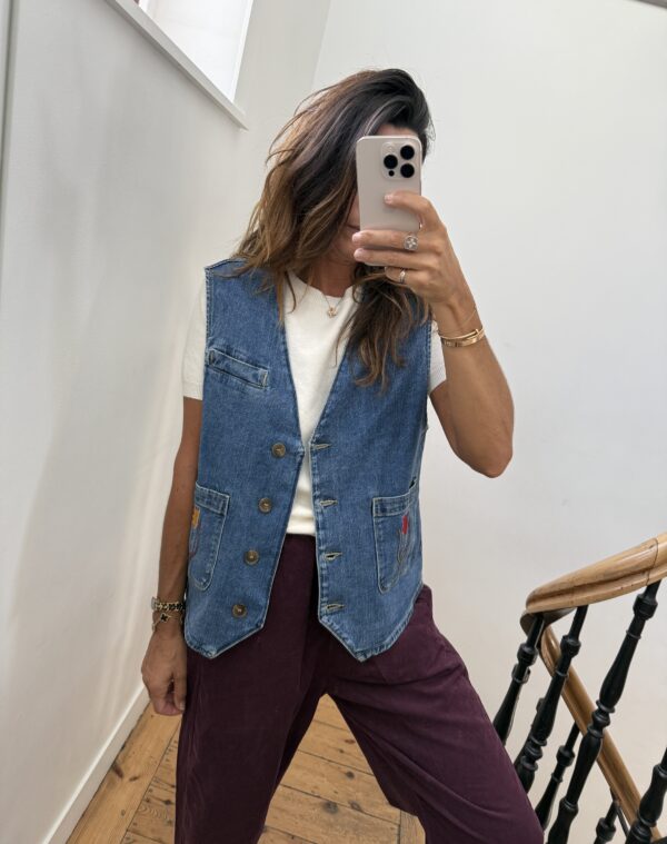 blouse johanna voile de coton fleurie prune