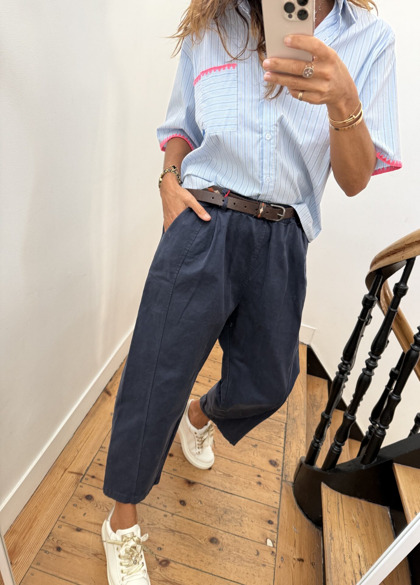 blouse johanna voile de coton fleurie prune