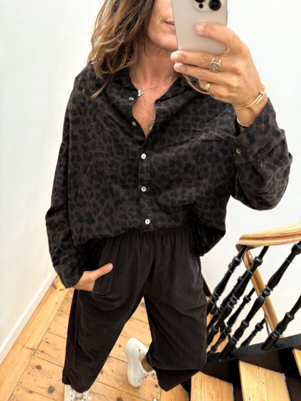 blouse johanna voile de coton fleurie prune