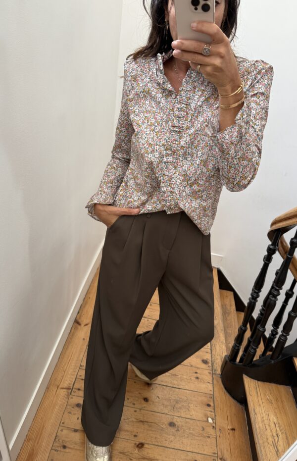 pantalon pinces fluide noir