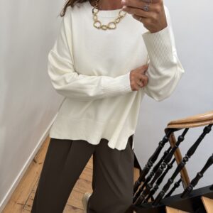 pantalon pinces fluide noir