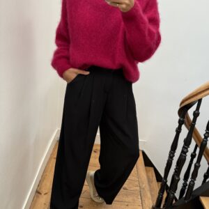 pantalon pinces fluide noir