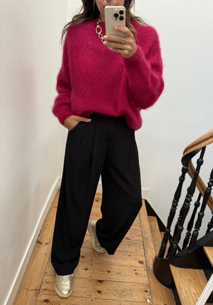pantalon pinces fluide noir