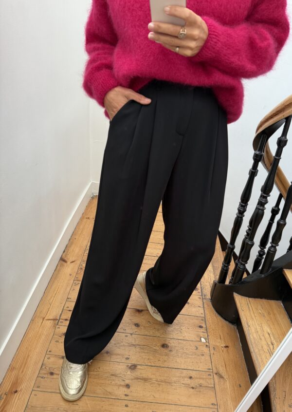 pantalon pinces fluide noir