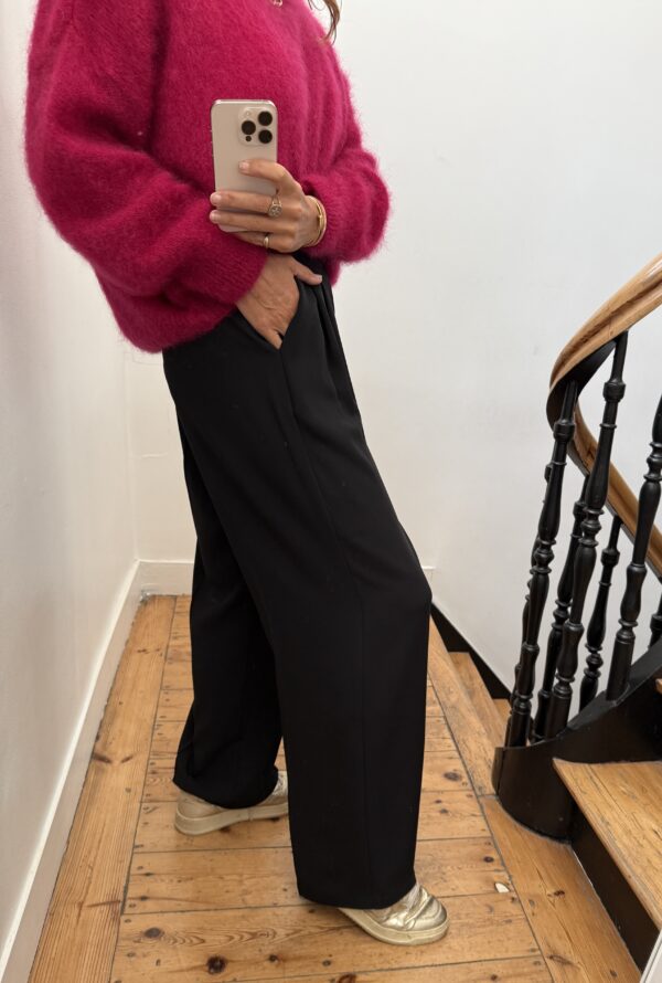 pantalon pinces fluide noir