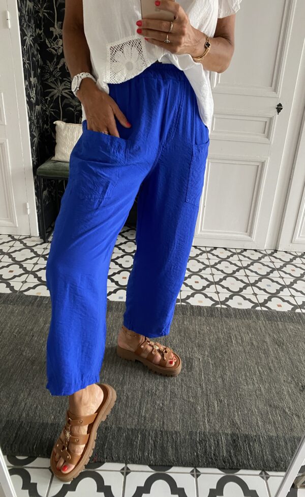 pantalon johanna fluide bleu
