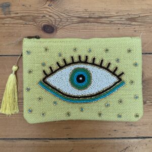 pochette oeil beige