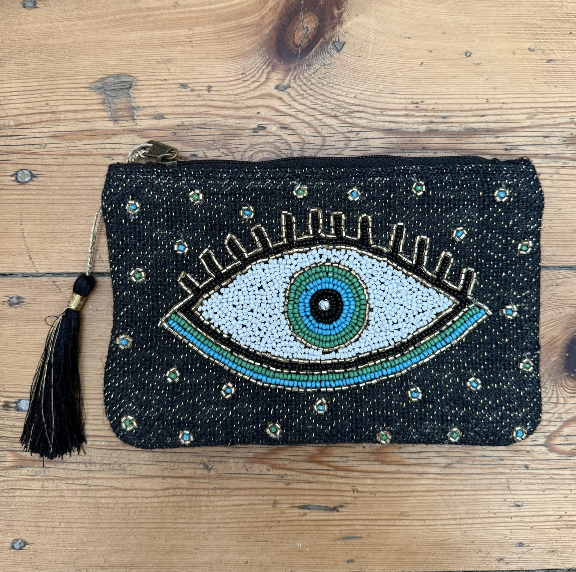 pochette oeil beige
