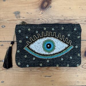 pochette oeil beige