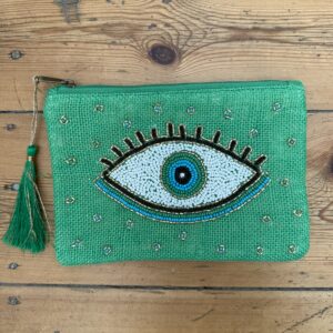 pochette oeil beige