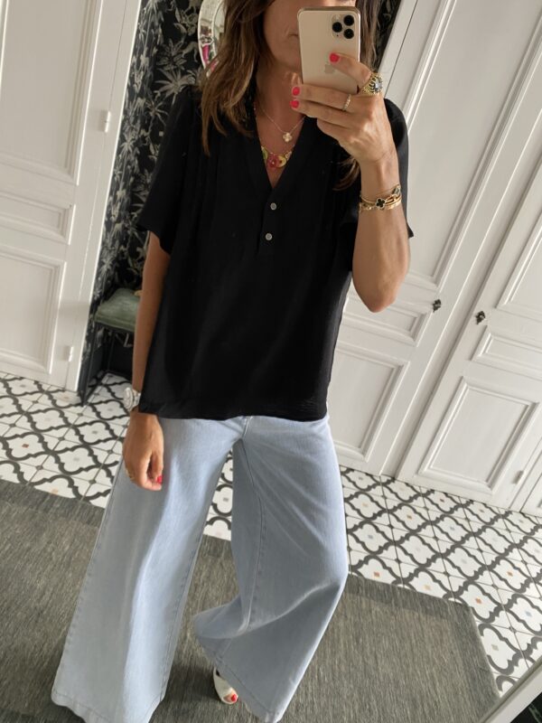 blouse fluide noir