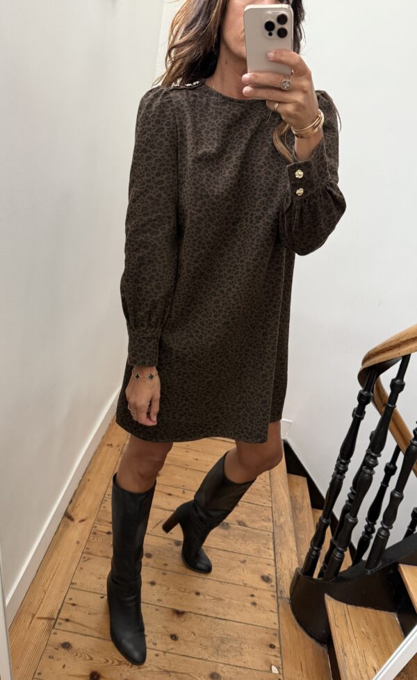 chemise velours cotelé kaki