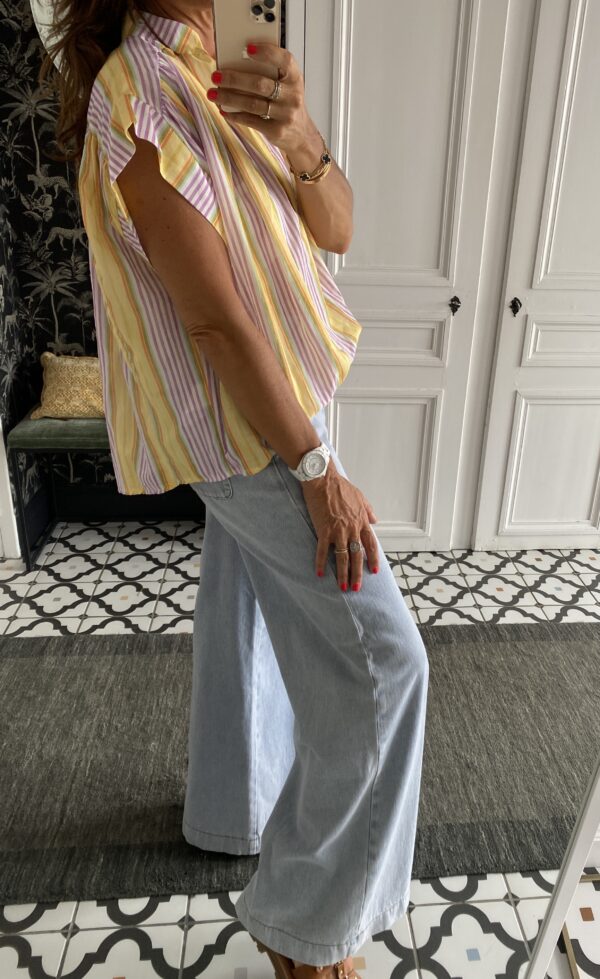 robe longue johanna volants coton bleu
