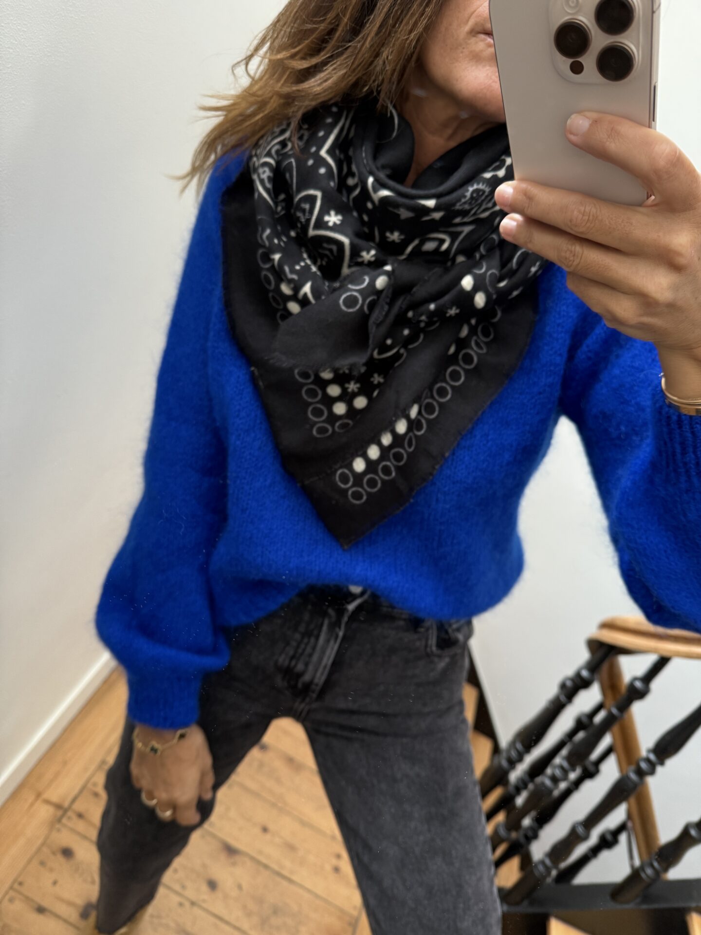 foulard bandana doux marine