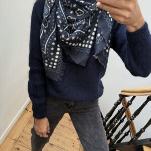 foulard bandana doux marine