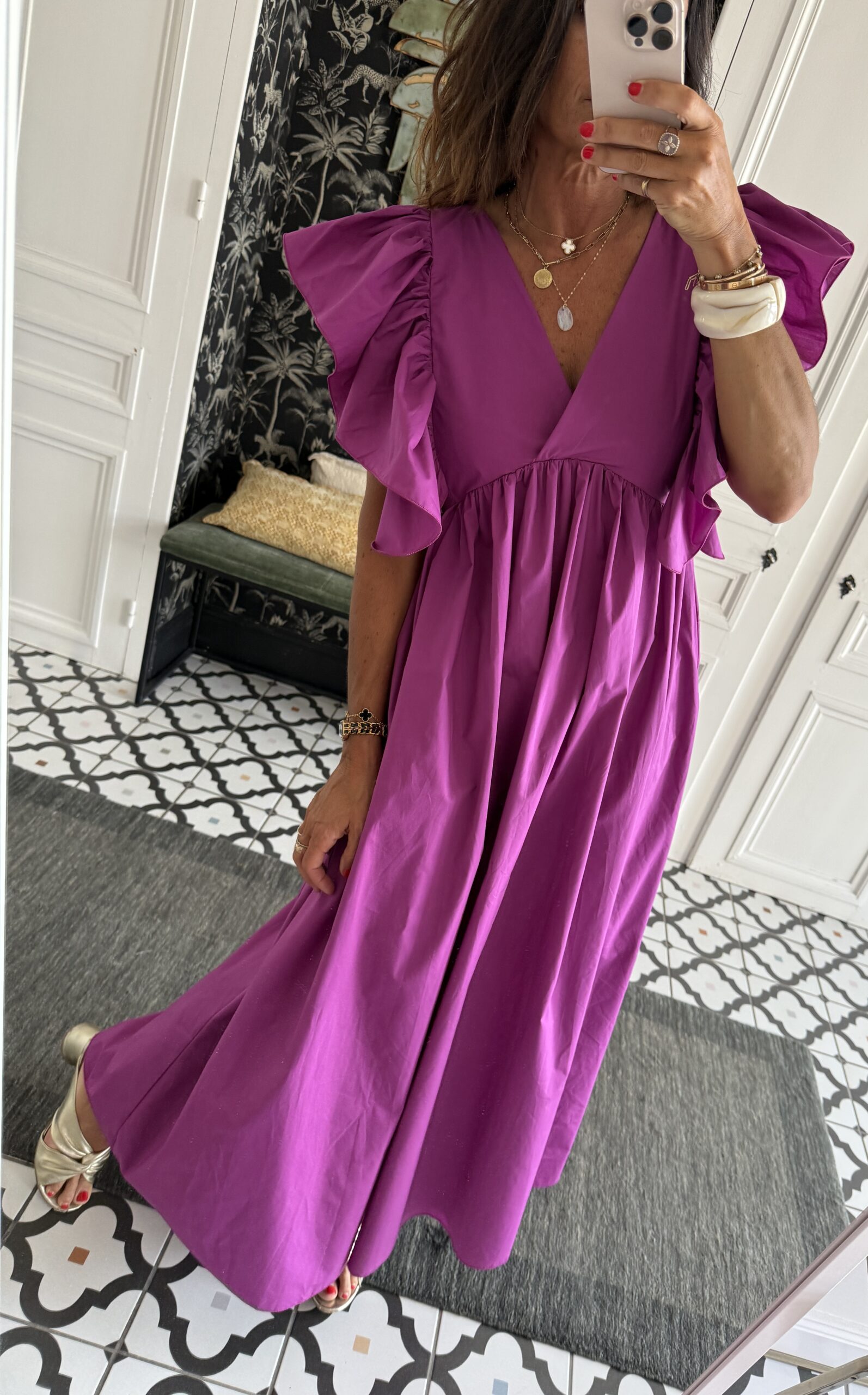 IMG_2592 2 robe longue popeline coton magenta