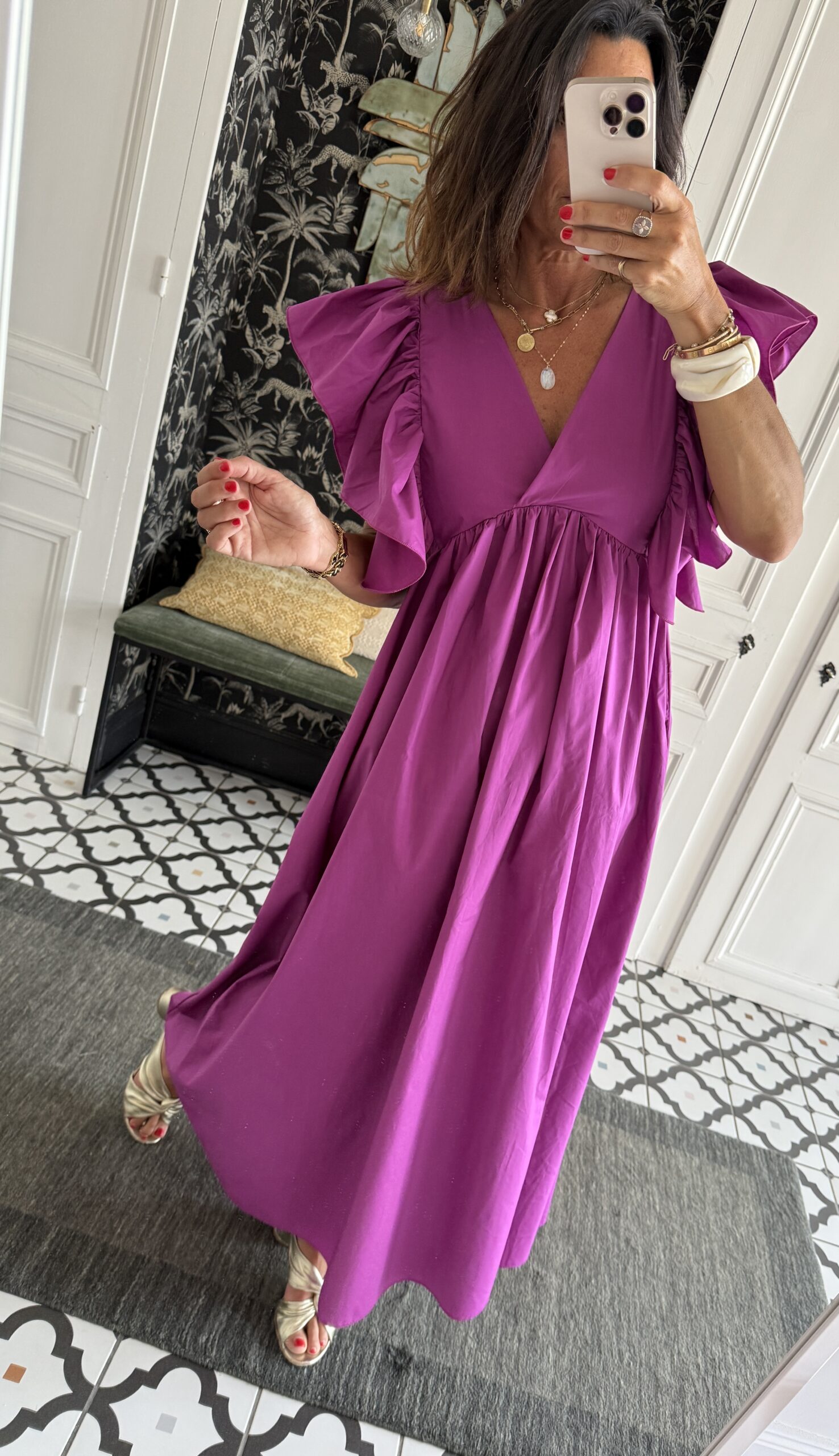 IMG_2594 2 robe longue popeline coton magenta