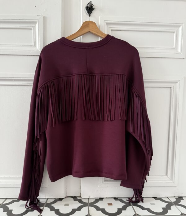 pull lou alpaga manches resserées rouge