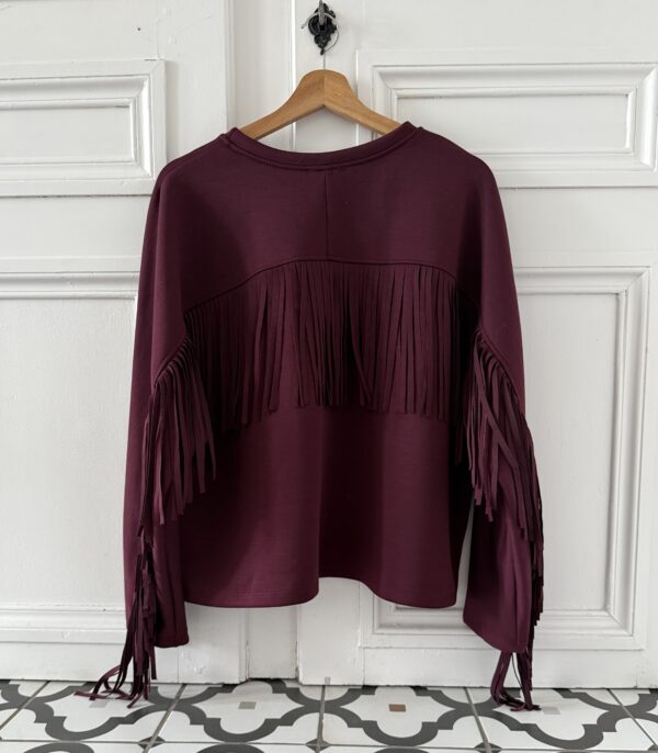 pull lou alpaga manches resserées rouge