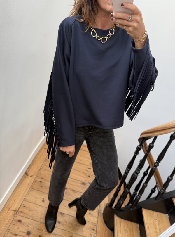 sweat fluide franges bordeaux