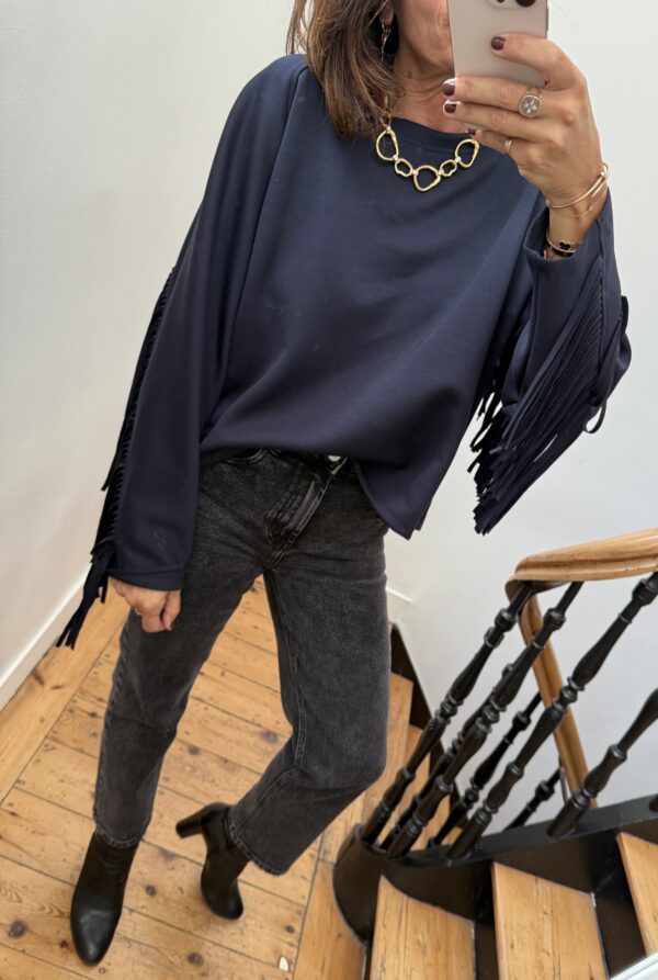 sweat fluide franges bordeaux