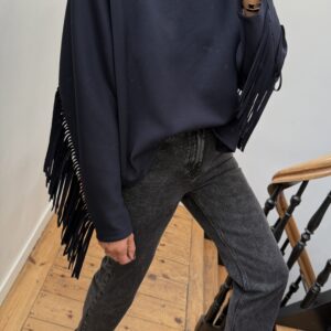 sweat fluide franges bordeaux