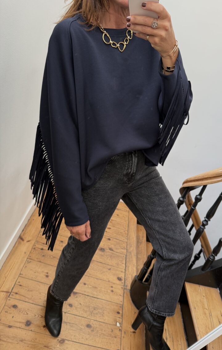 sweat fluide franges bordeaux