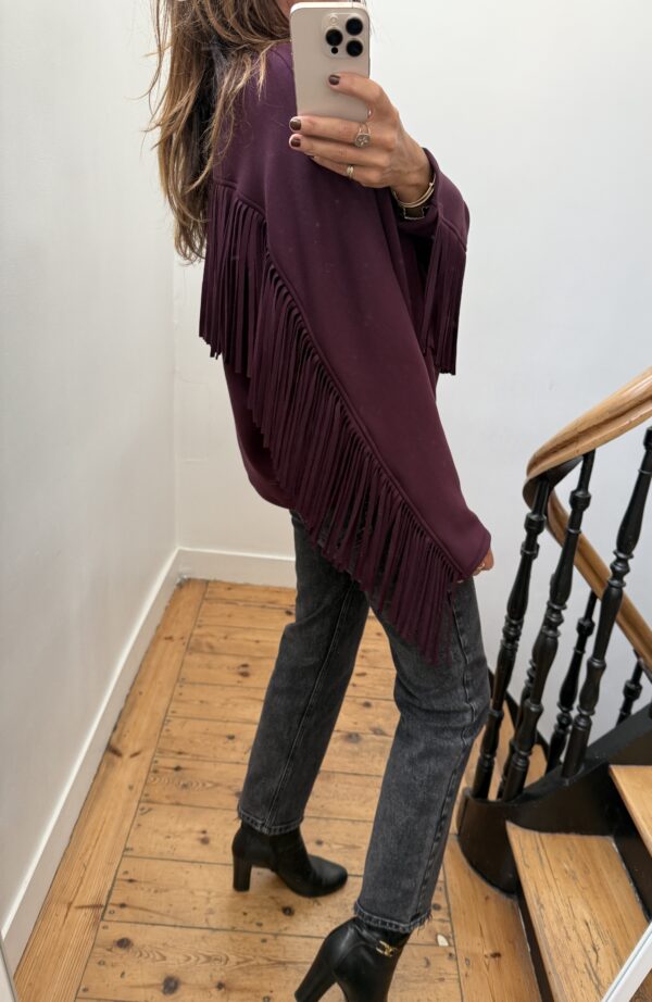 sweat fluide franges bordeaux