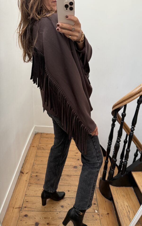 sweat fluide franges bordeaux