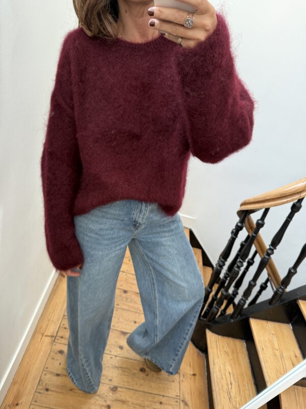 pull flo kid mohair bordeaux