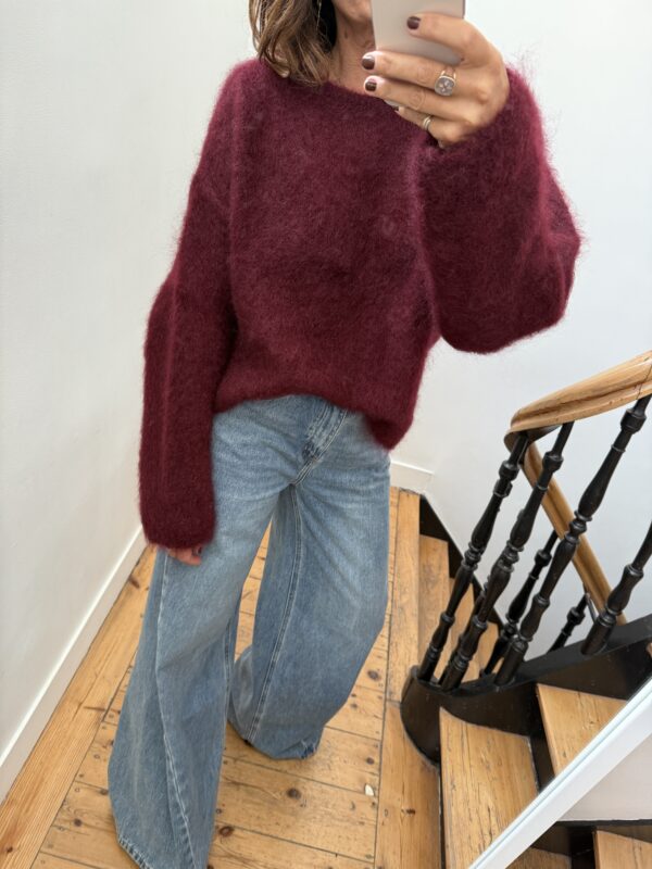 pull flo kid mohair bordeaux