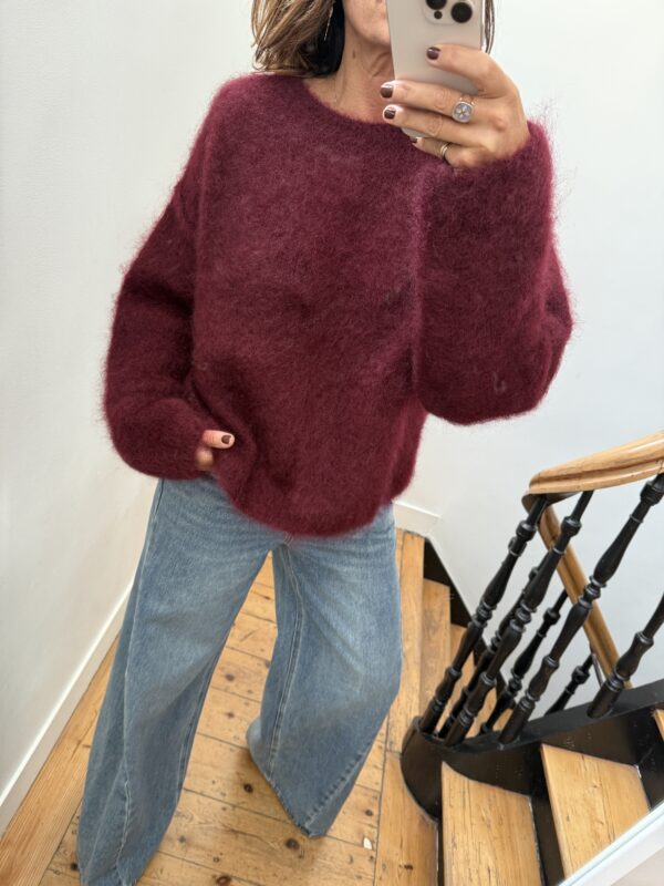 pull flo kid mohair bordeaux