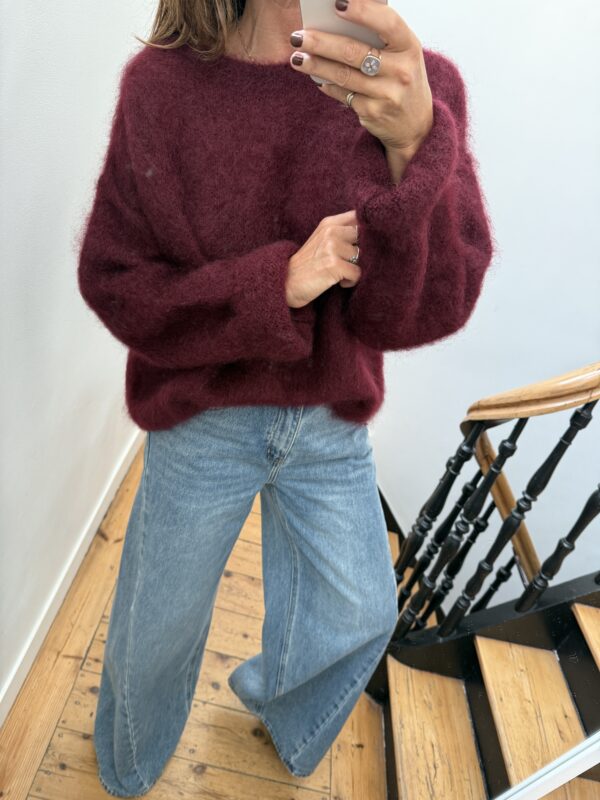 pull flo kid mohair bordeaux