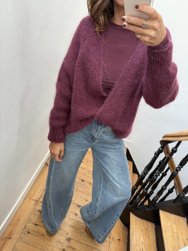 pull flo kid mohair bordeaux