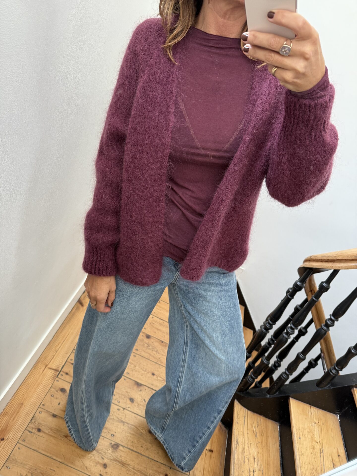 pull flo kid mohair bordeaux