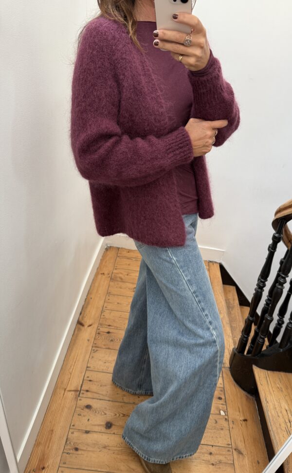 pull flo kid mohair bordeaux