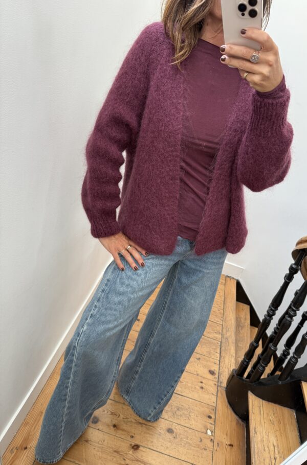 pull flo kid mohair bordeaux