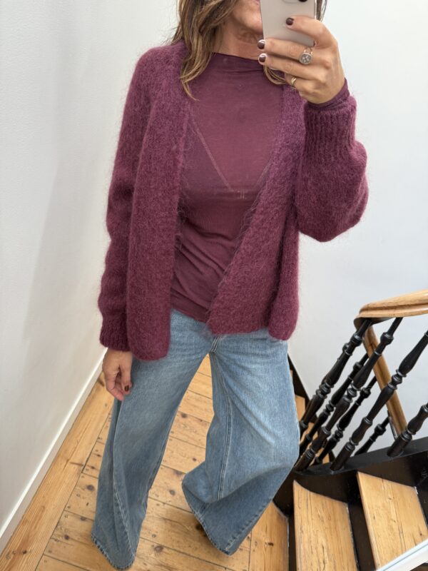 pull flo kid mohair bordeaux