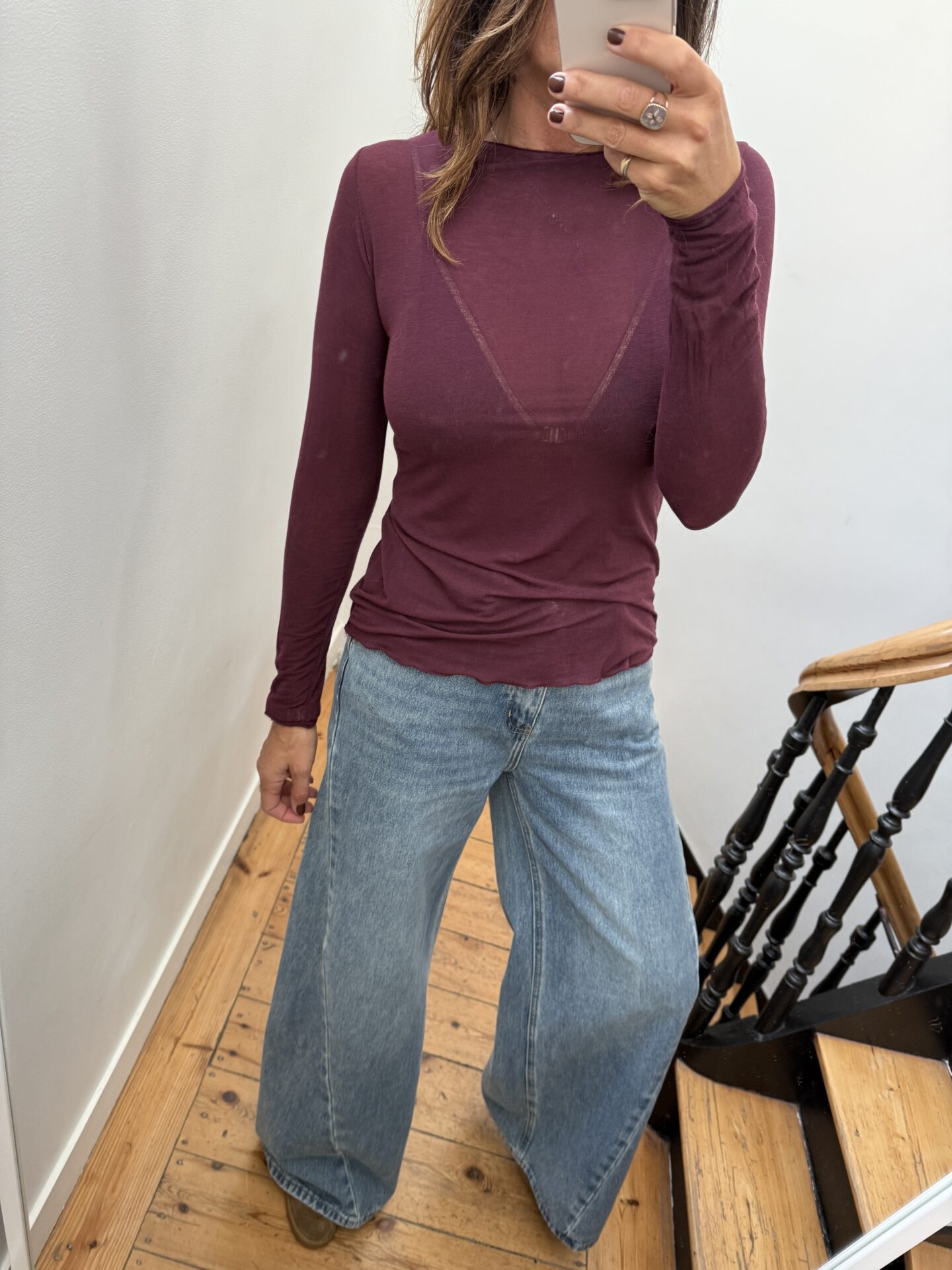 pull flo kid mohair bordeaux