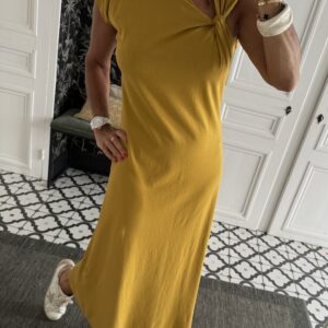 robe rayée kaki foncé