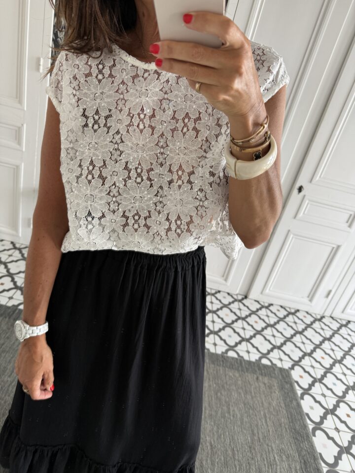robe rayée kaki foncé