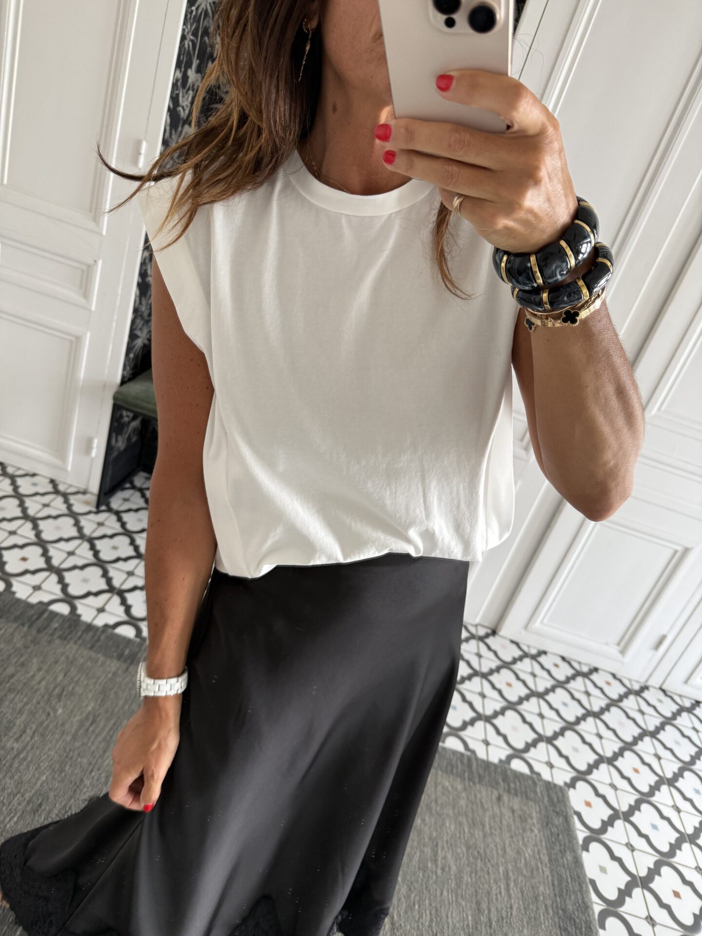 robe rayée kaki foncé